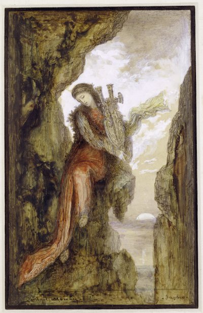 Sappho kalliolla tekijältä Gustave Moreau