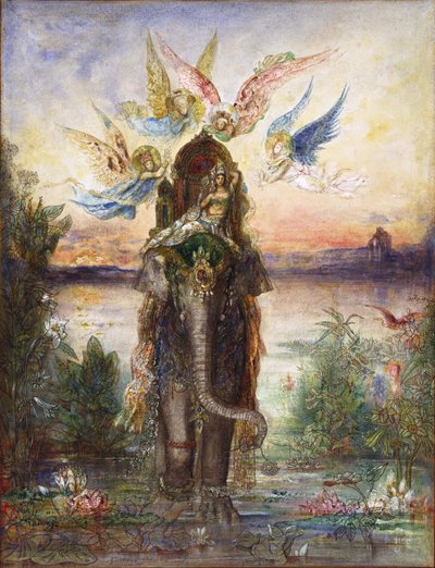 Pyhä norsu Péri tekijältä Gustave Moreau