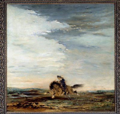Gustave Moreaun (1826-1898) skotlantilainen ratsastajamaalaus 1800-luvulta. Pariisi, Musee Gustave Moreau tekijältä Gustave Moreau