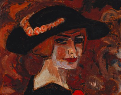 nuori nainen, jolla on hattu; Nuori tyttö hatussa tekijältä Gustave de Smet