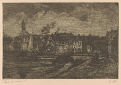 Leidschendam (alkuperäinen nimi esineessä) tekijältä Gustave van der Does (signed by artist)