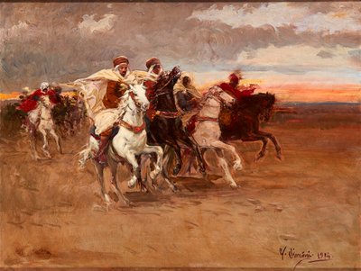 Charging Cavaliers (öljy kankaalle) tekijältä Gustavo Simoni