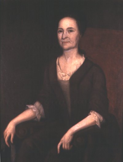 Rouva Gustavus Hesselius (Lydia Getchel Hesselius), n. 1740 (öljy kankaalle) tekijältä Gustavus Hesselius