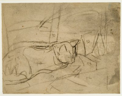 Kissatutkimuksia (hiili paperille) tekijältä Gwen John
