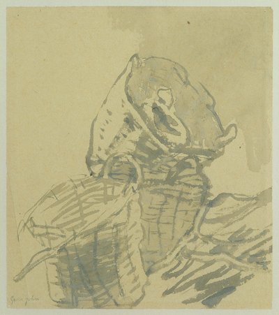 Kalastajakorit (harmaa pesu paperilla) tekijältä Gwen John