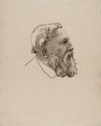 Rodinin pää (hiili paperille) tekijältä Gwen John