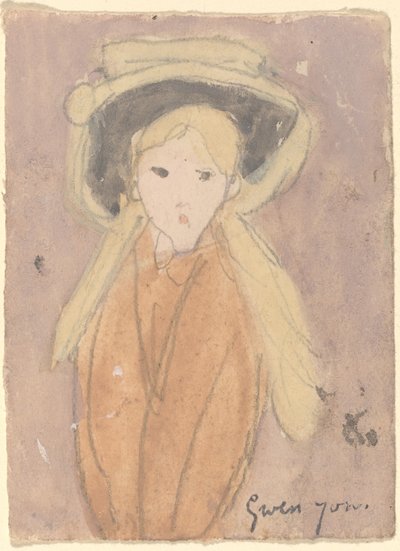 Pieni tyttö, jolla on suuri hattu tekijältä Gwen John