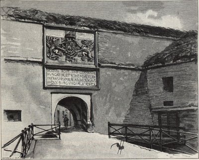Komárnon vanhan linnoituksen portti, 1890-luku tekijältä Gyula Háry