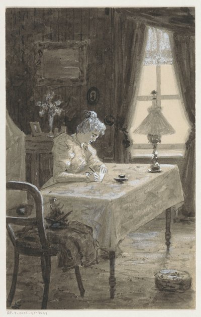 Mimi kirjoittaa kirjeen tekijältä H.C. Louwerse (signed by artist)