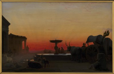 Aukio Aricciassa, Italiassa. Auringonlaskun jälkeen tekijältä H.J. Hammer