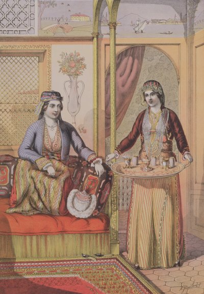Armenian Ladies at Home, kaiverrus Charles Parsons, 1862 tekijältä H.J. van Lennep