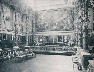 Buckinghamin palatsin yksityinen kappeli, n. 1910 1911 tekijältä HN King