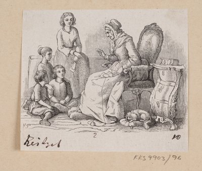 Kuvitus "Isoäidille" H.C. Andersen, "Satuja ja tarinoita", osa 2 tekijältä H.P. Hansen