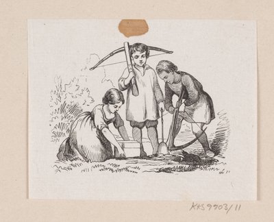 Kuvitus elokuvalle "Den lille Idas Blomster" H.C. Andersen, "Satuja ja tarinoita", osa 1 tekijältä H.P. Hansen
