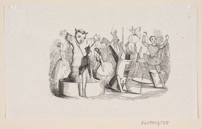Illustration til "Den standhaftige Tinsoldat" i H.C. Andersen, "Eventyr og Historier", Bind 1 tekijältä H.P. Hansen