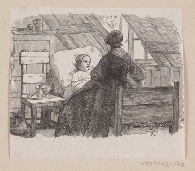Kuvitus "Five from a hernetanko" H.C. Andersen, "Satuja ja tarinoita", osa 2 tekijältä H.P. Hansen