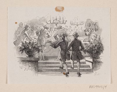 Kuvitus "Ilotulitus" in H.C. Andersen, "Satuja ja tarinoita", osa 1 tekijältä H.P. Hansen