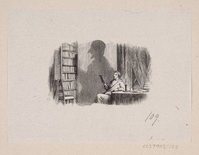 Kuvitus "The Shadow" -sarjaan H.C. Andersen, "Satuja ja tarinoita", osa 2 tekijältä H.P. Hansen
