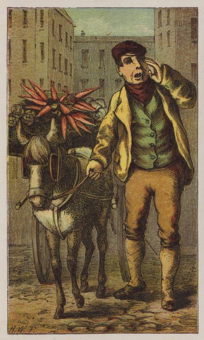 Costermonger (väri litho) tekijältä H.W. (after) Petherick
