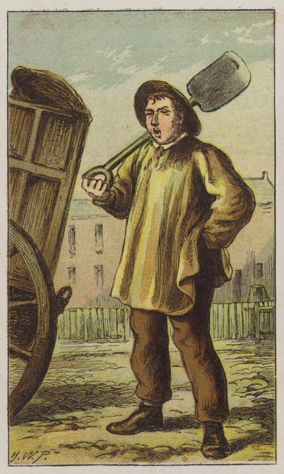 Dustman (väri litho) tekijältä H.W. (after) Petherick