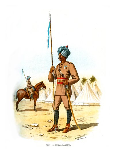 13th Bengal Lancers, 1890. tekijältä H. Bunnett