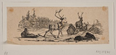 Rekiajelua porojen kanssa tekijältä H. C. Henneberg