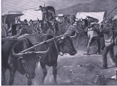 Kiireinen inspan, kuvitus teoksesta Pretorian jälkeen: sissisota, 1902. tekijältä H. Dixon