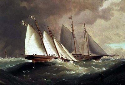 "Esmeralda" ja "Alarm" Eddystonen majakasta tekijältä H. Forrest