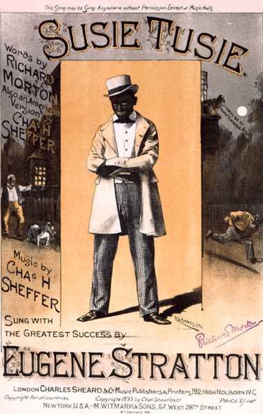"Susie Tusien" nuottien etukansi, sanat Richard Morton, musiikki C. H. Sheffer (värilitho) tekijältä H. G. Banks