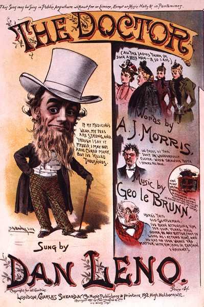 Dan Lenon laulama "The Doctor" -musiikkikappaleen etukansi (värilitho) tekijältä H. G. Banks