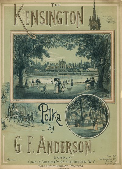 G F Andersonin The Kensington Polka -kappaleen musiikillinen sävellys. tekijältä H. G. Banks