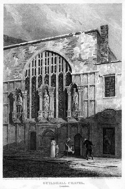 Guildhall Chapel, Lontoon kaupunki, 1815. tekijältä H. Hobson