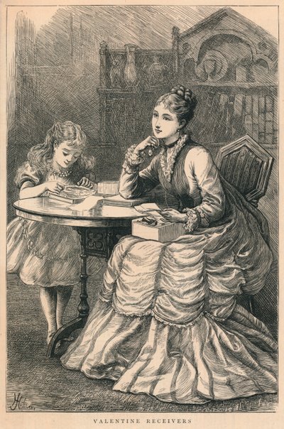 Ystävänpäivä vastaanottimet, 1875. tekijältä H. Johnson