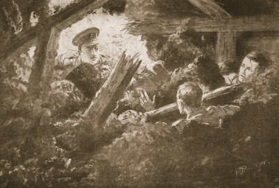 Toinen luutnantti C.F.H. Calvert kaivaa esiin ja pelastaa kaksi miestä kaivosgallerialta, joka oli pudonnut sisään tekijältä H. Ripperger
