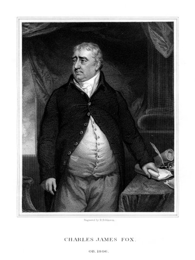 Charles James Fox, brittiläinen poliitikko, 1833. tekijältä H. Robinson