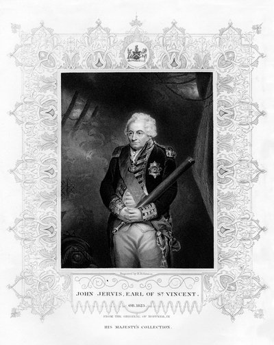 John Jervis, St Vincentin ensimmäinen jaarli, kuninkaallisen laivaston amiraali, 1800-luku. tekijältä H. Robinson