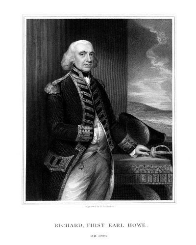 Richard Howe, 1. Earl Howe, Britannian amiraali, 1832. tekijältä H. Robinson