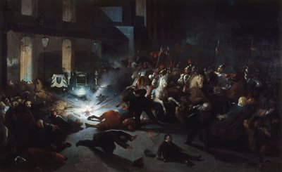 Orsinin salamurhayritys Opéran edessä 14. tammikuuta. tekijältä H. Vittori Romano