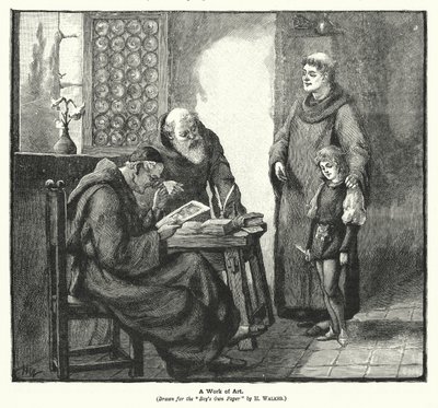 Taideteos (litografia) tekijältä H. Walker
