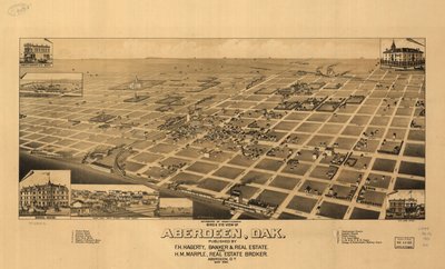 Aberdeenin lintuperspektiivistä, Dak. LOC 75696570 tekijältä H. Wellge