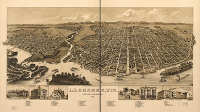 La Crosse, Wis., La Crossen piirikunnan piirikunta 1887 tekijältä H. Wellge