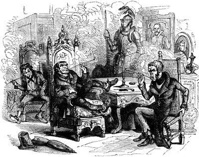 Charles Dickensin "Old Curiosity Shop" tekijältä Hablot Knight Browne