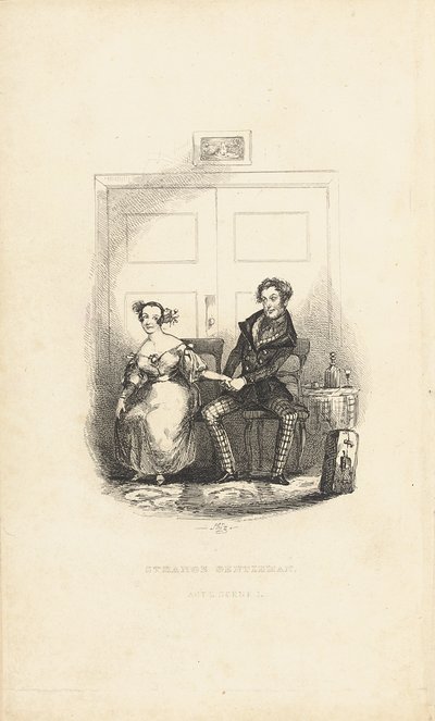 Charles Dickensin (1812-70) Etukappale elokuvaan The Strange Gentleman: A Comic Burletta tekijältä Hablot Knight Browne