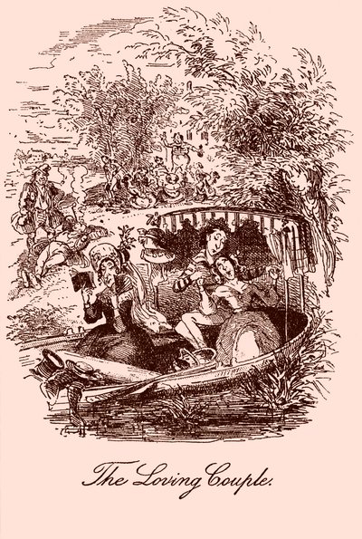 Charles Dickensin "Sketches by Boz". tekijältä Hablot Knight Browne