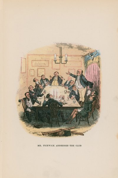 Kuvitus Pickwick Papersille tekijältä Hablot Knight Browne