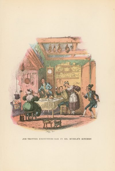 Kuvitus Pickwick Papersille tekijältä Hablot Knight Browne