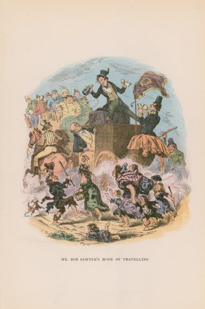 Kuvitus Pickwick Papersille tekijältä Hablot Knight Browne