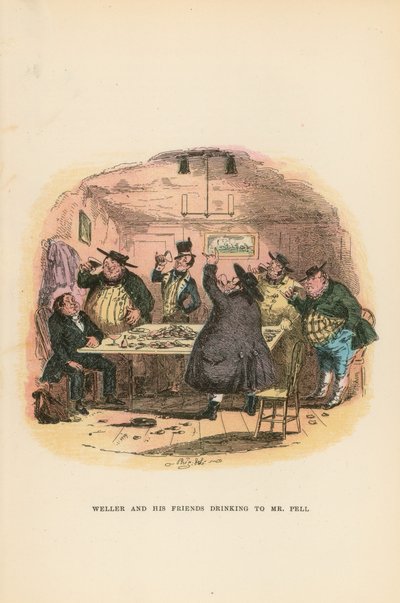 Kuvitus Pickwick Papersille tekijältä Hablot Knight Browne