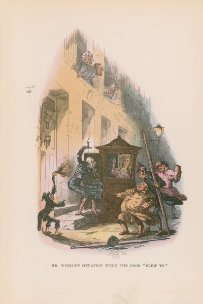 Kuvitus Pickwick Papers -teokseen tekijältä Hablot Knight Browne