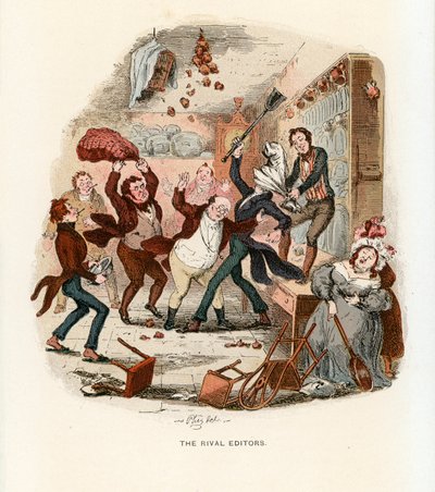 Kuvitus Pickwick Papersille tekijältä Hablot Knight Browne